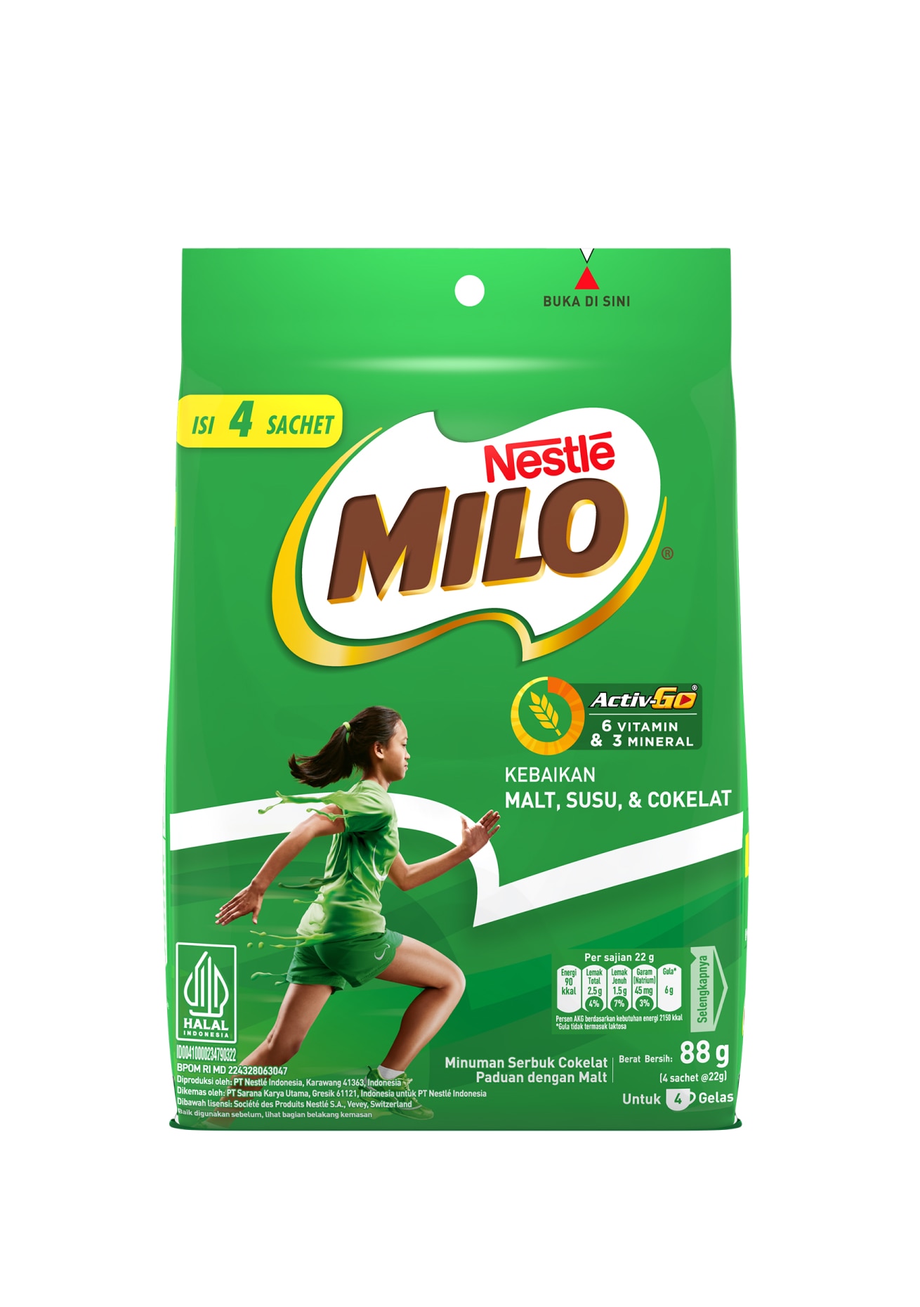 produk milo activ-go polybag 4x22g