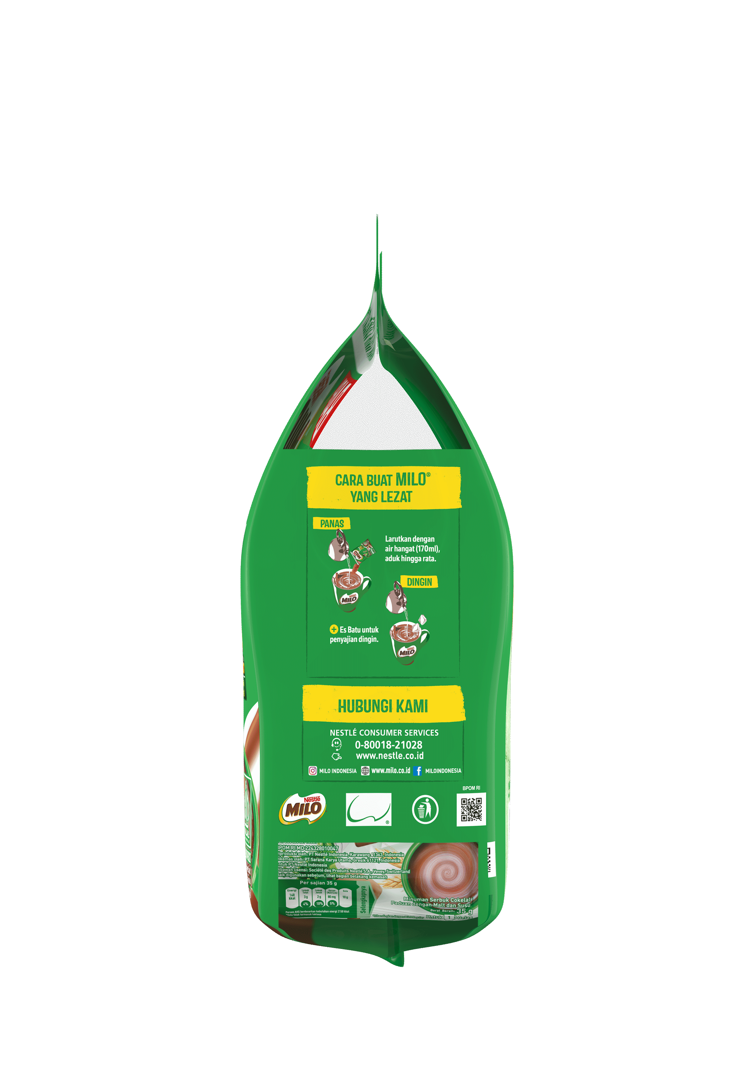 Produk MILO 3in1 Polybag 10x34g