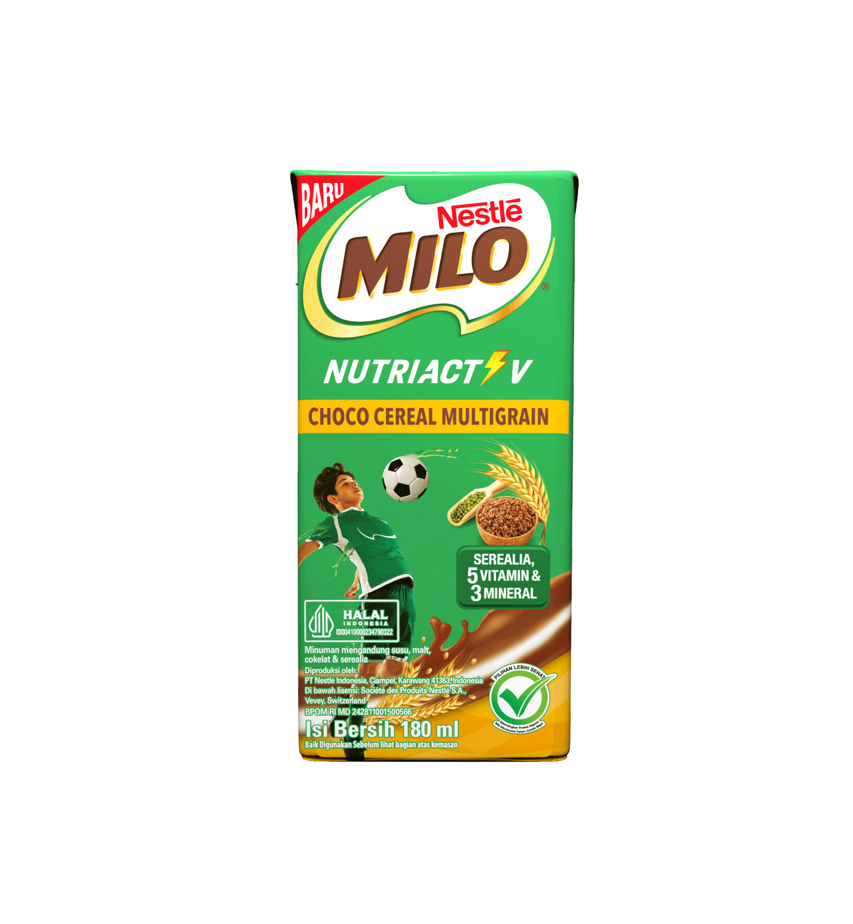 MILO NutriActiv Choco Sereal Multigrain 180ml