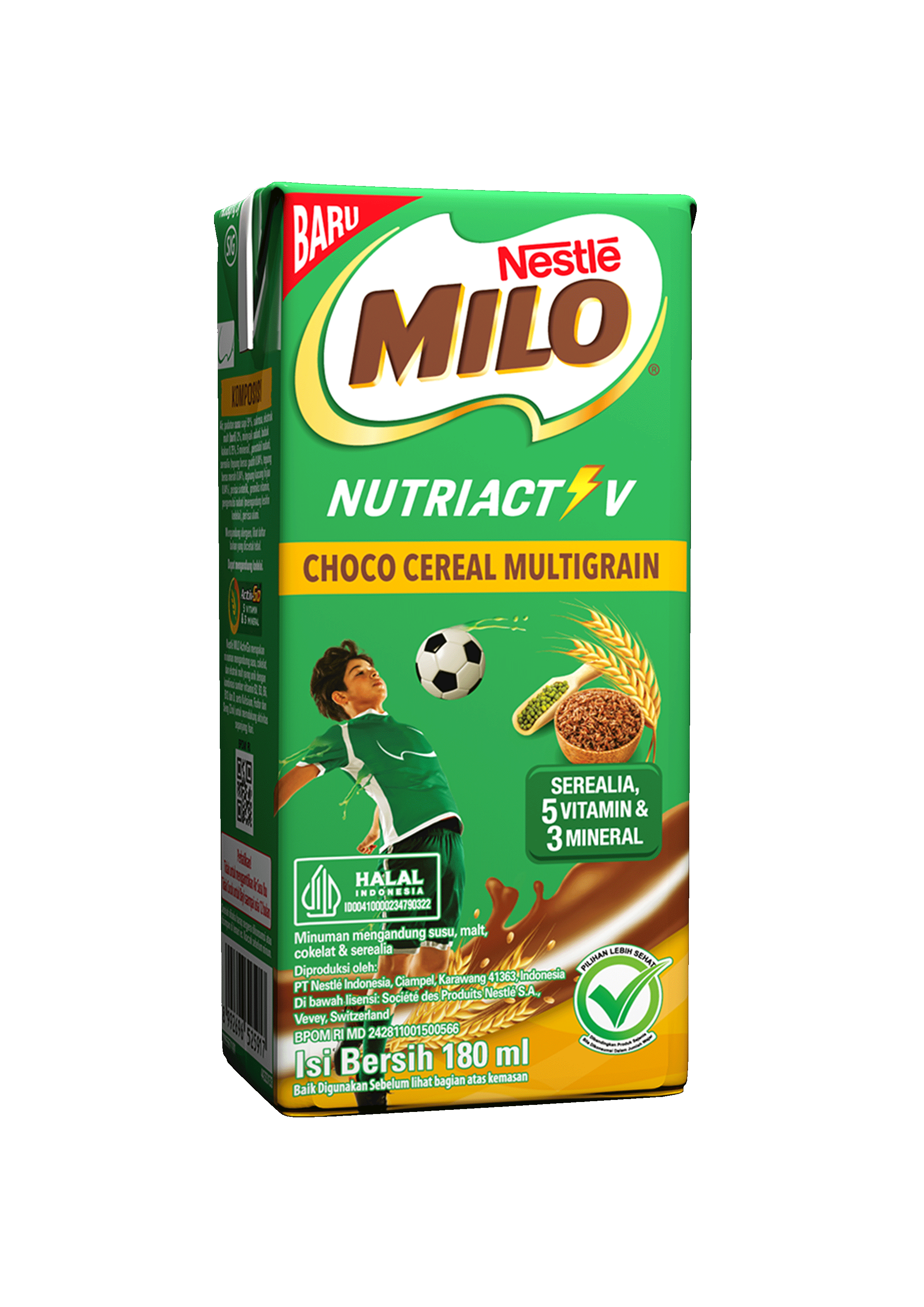 MILO NutriActiv Choco Sereal Multigrain 180ml